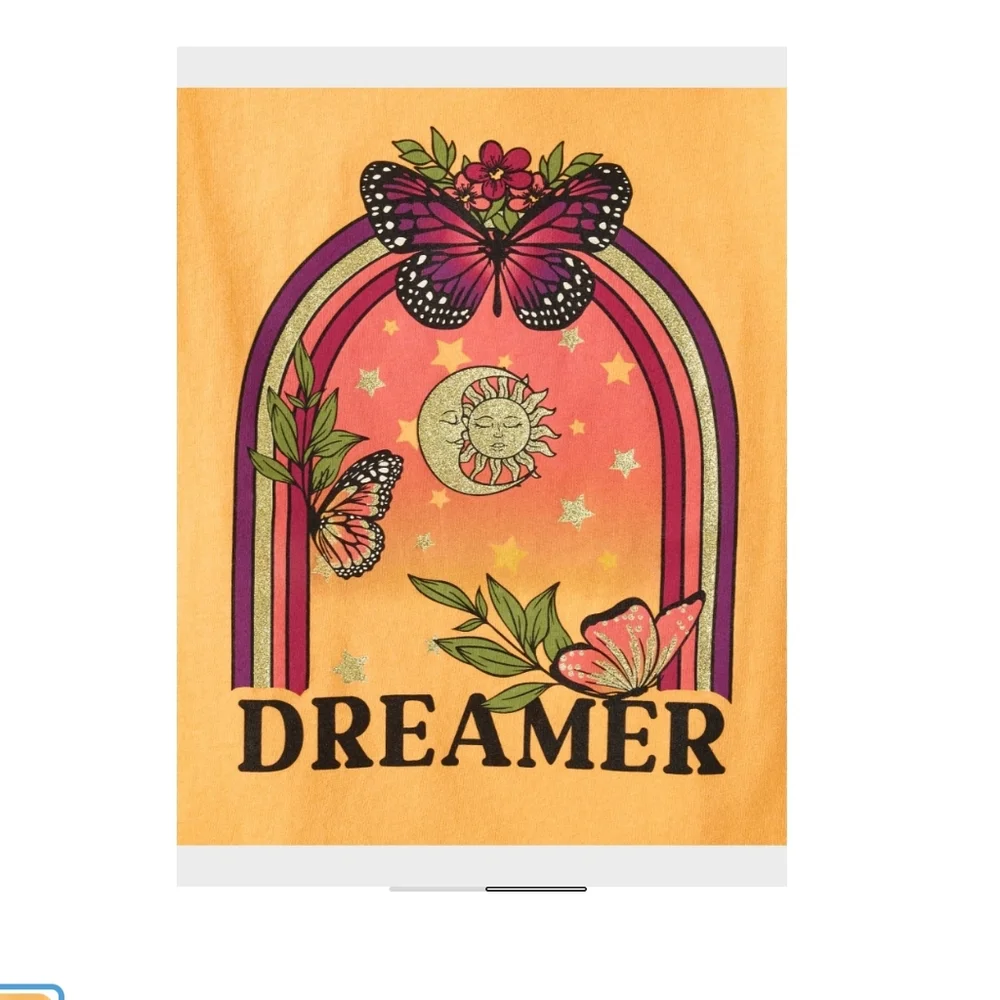 NWT The Children's Place Orange 'Dreamer' Kids T-Shirt